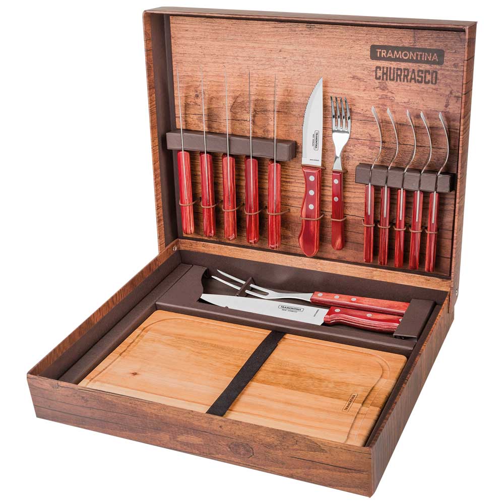 JUEGO PARA ASADO TRAMONTINA CHURRASCO