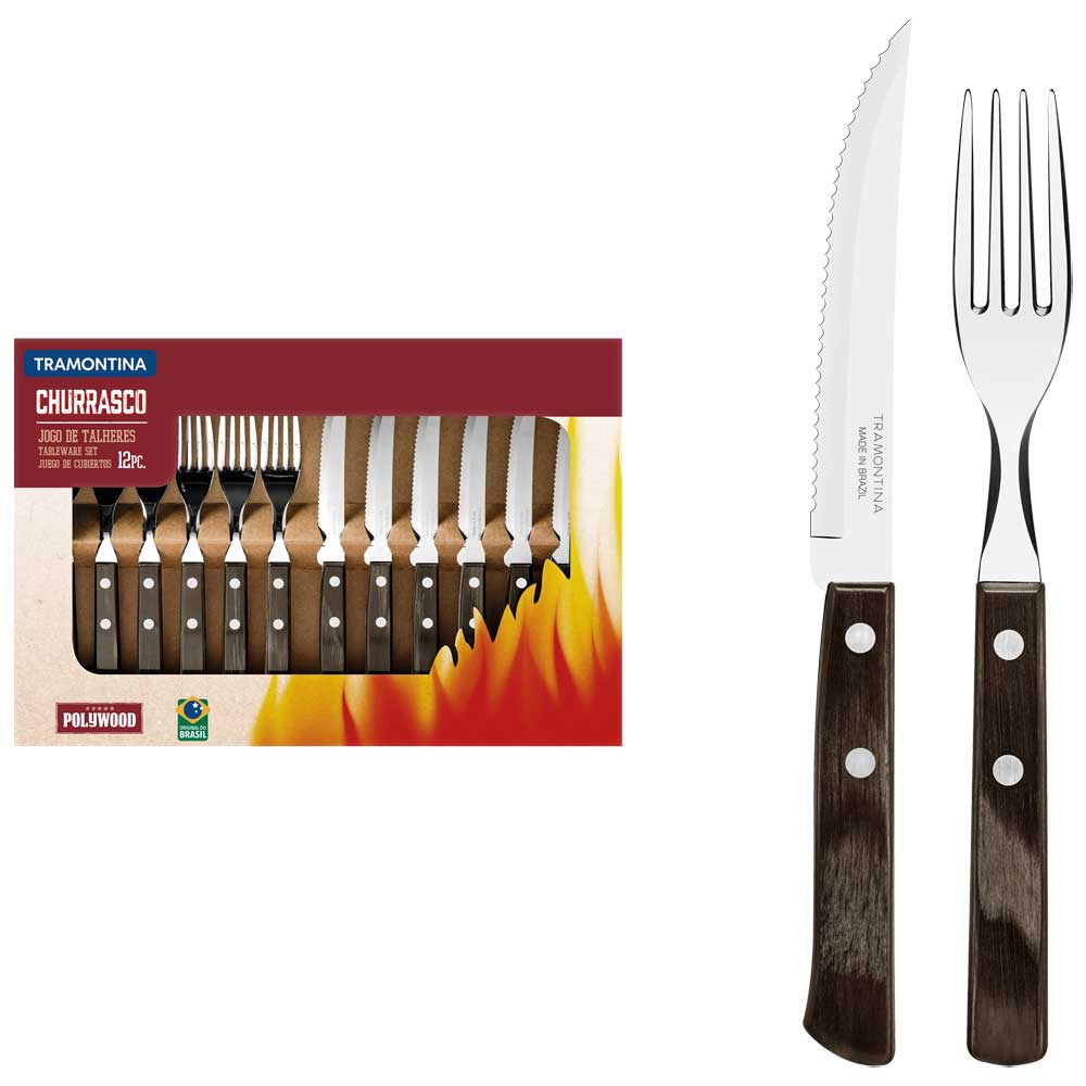 JUEGO PARA ASADO TRAMONTINA CHURRASCO
