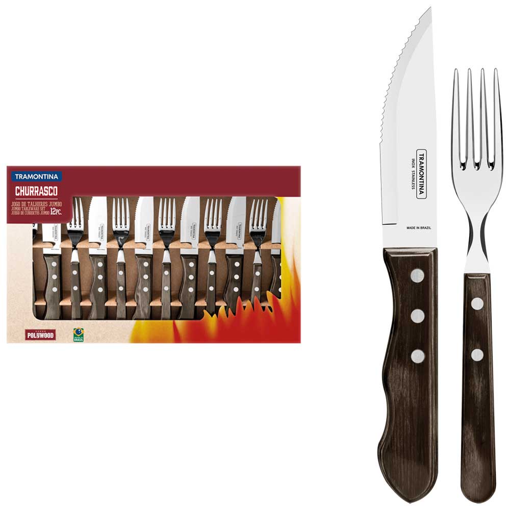 JUEGO PARA ASADO TRAMONTINA CHURRASCO JUMBO