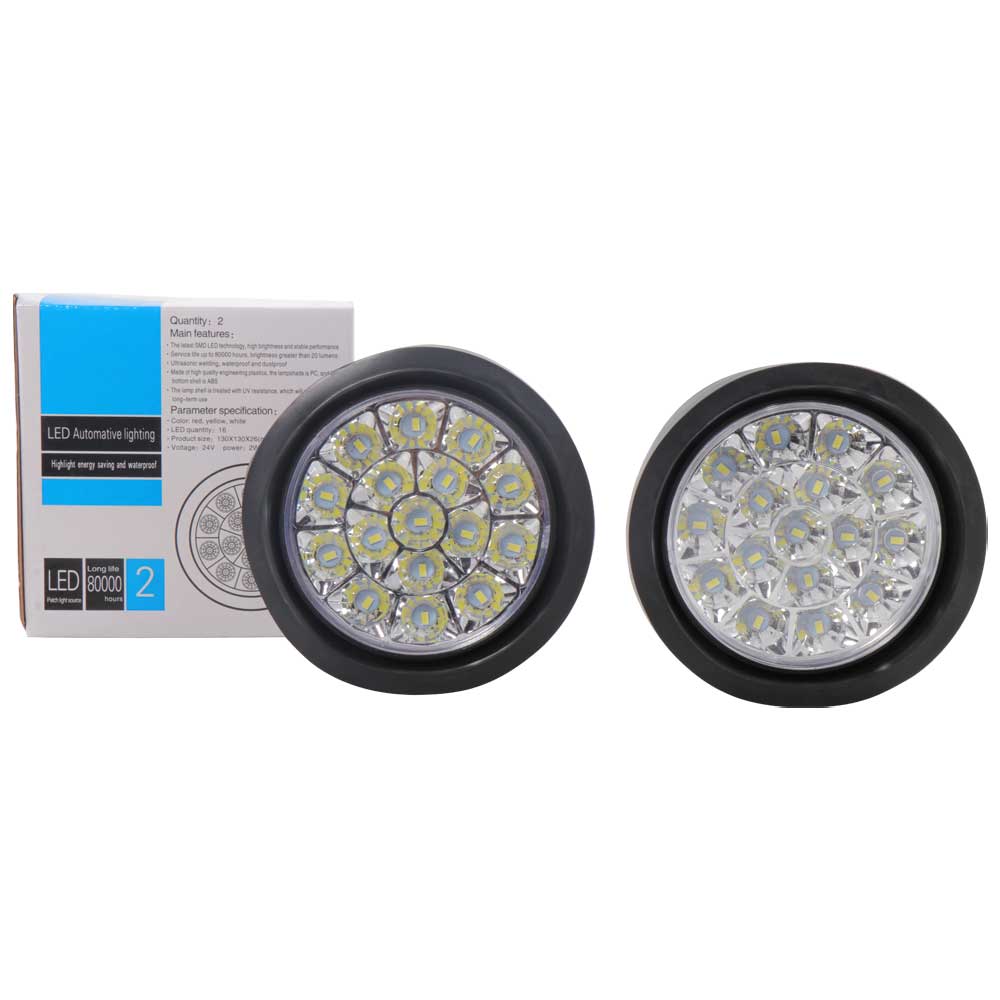 FARO REDONDO 13CM 19LED 12/24V BLANC PAR
