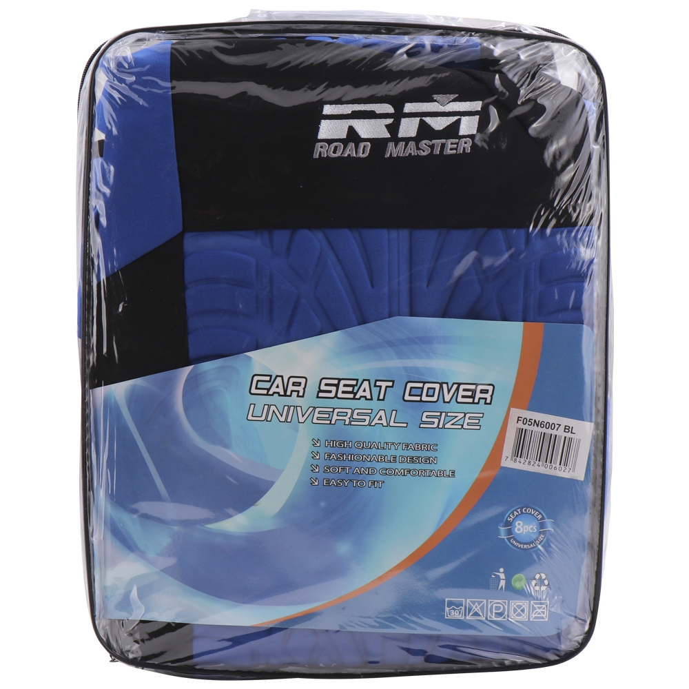 CUBRE ASIENTO 8 PZS COLOR AZUL