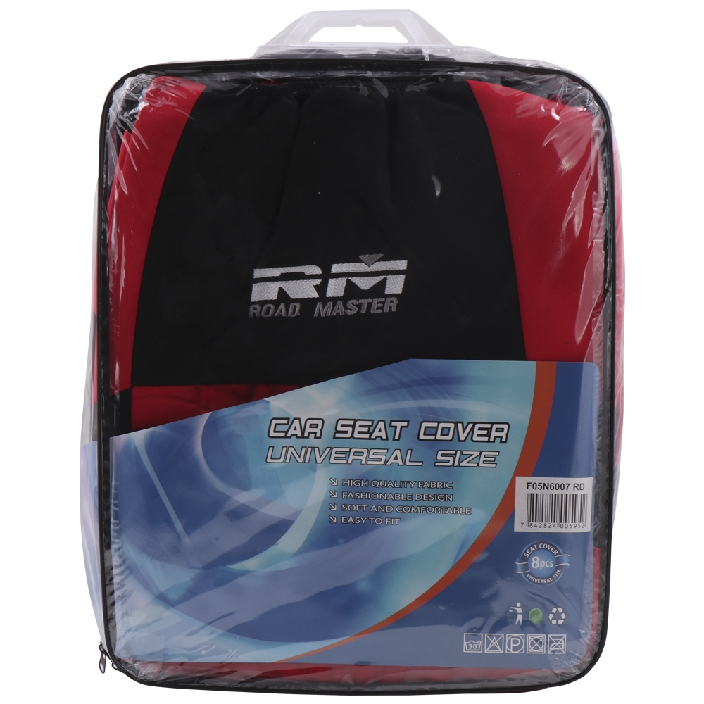 CUBRE ASIENTO 8 PZS COLOR ROJO