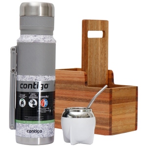 COMBO MATE MARMOL+PAMPA BLANCO+CAJA